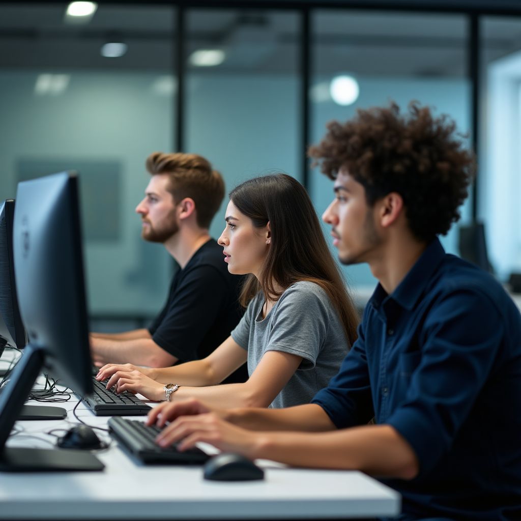 Fundadores de VulZeq en la primera oficina